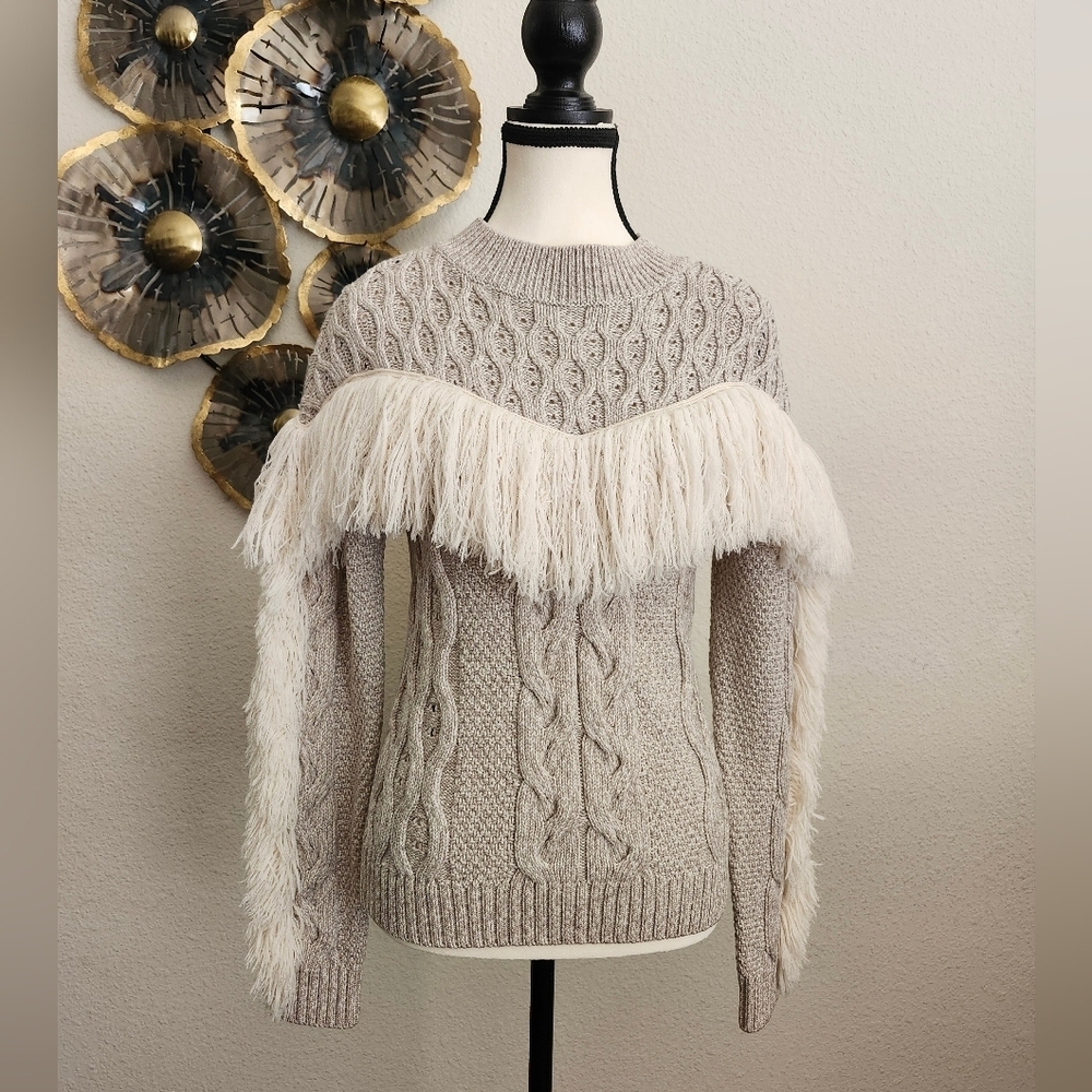 Amur Ulla Fringe Wool Sweater XS